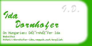 ida dornhofer business card